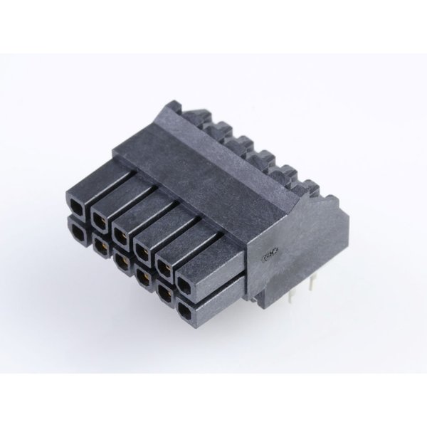 Molex Rectangular Power Connector, 12 Contact(S), Female, Solder Terminal, Receptacle 447641202